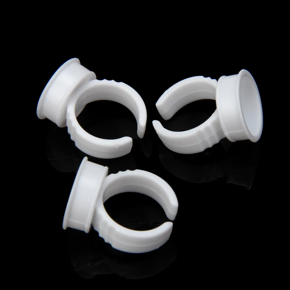 Кольца клея для микроблейдинга 100 шт. держатель тату чернил полуперманентного