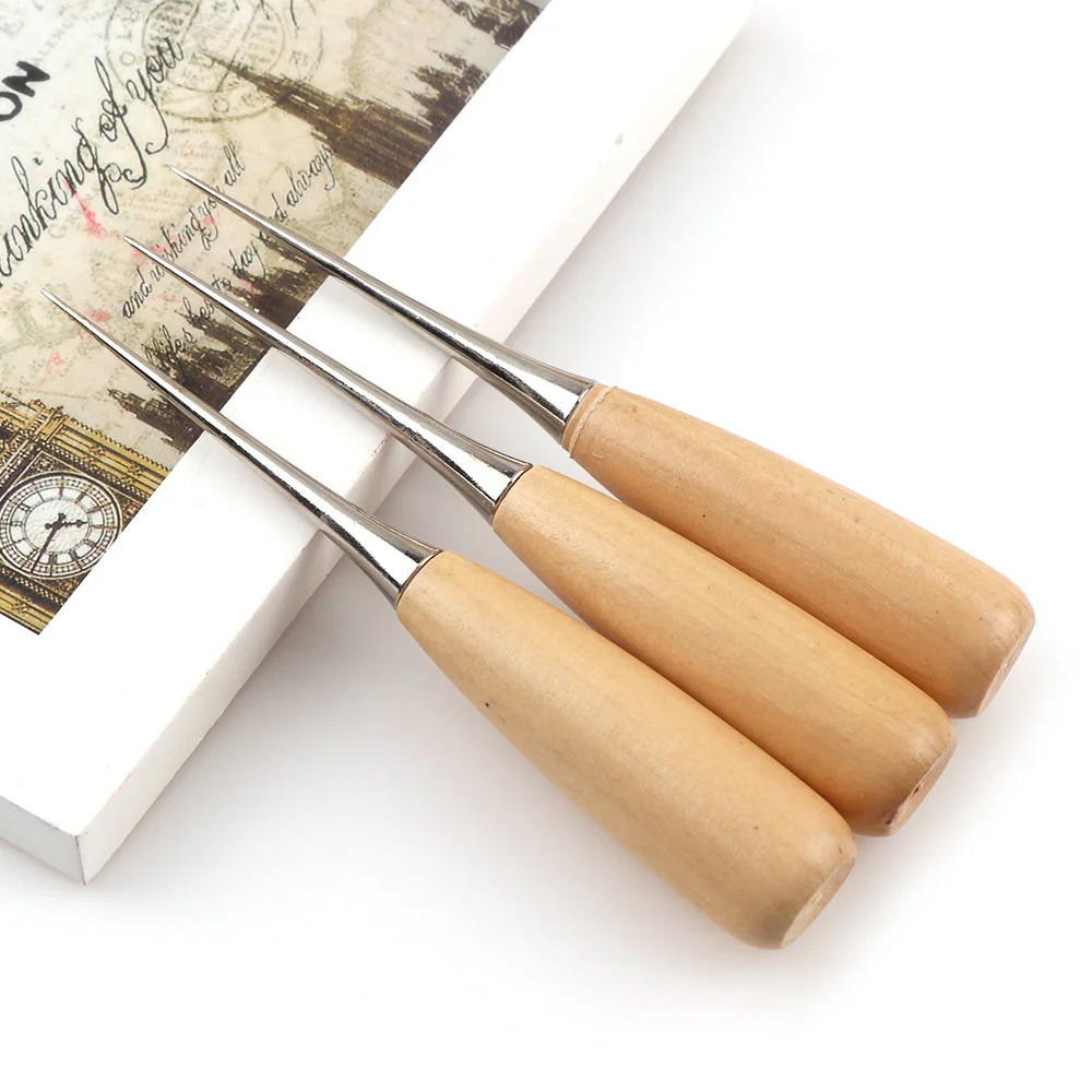 2 шт./компл. холщовые Кожаные Швейные туфли инструмент с деревянной ручкой ручная