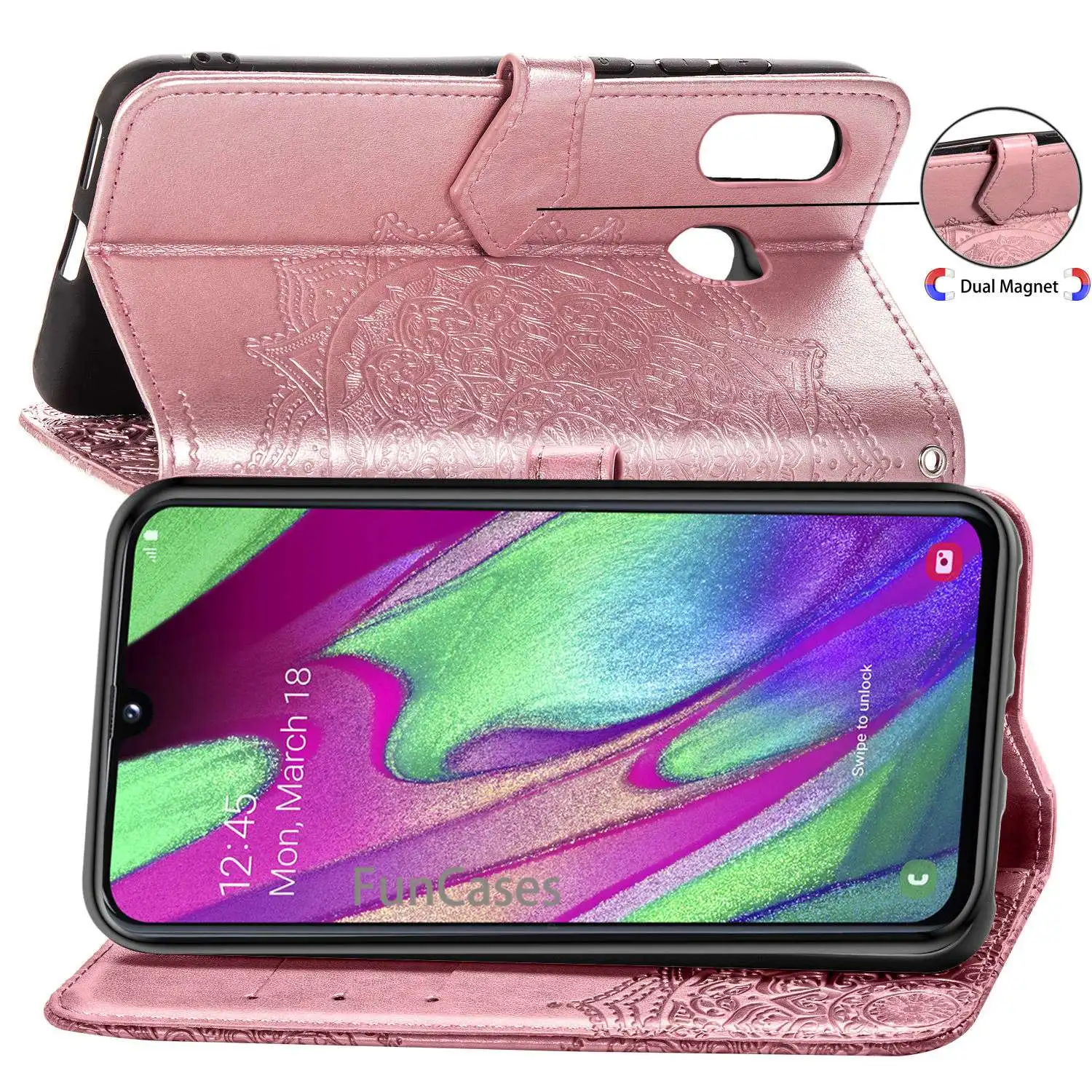 Для samsung Galaxy A40 Флип кожаный чехол-портмоне с держателем для телефона бумажником и