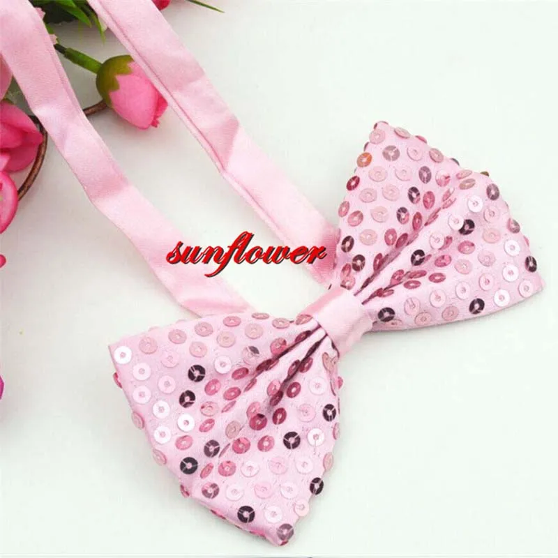 Sequin Bow Tie Neckwear Adjustable Unisex For Kids Adults Fancy Dress Costume Props Dance Party Halloween Christmas|costume tie|tie for kidstie bow
