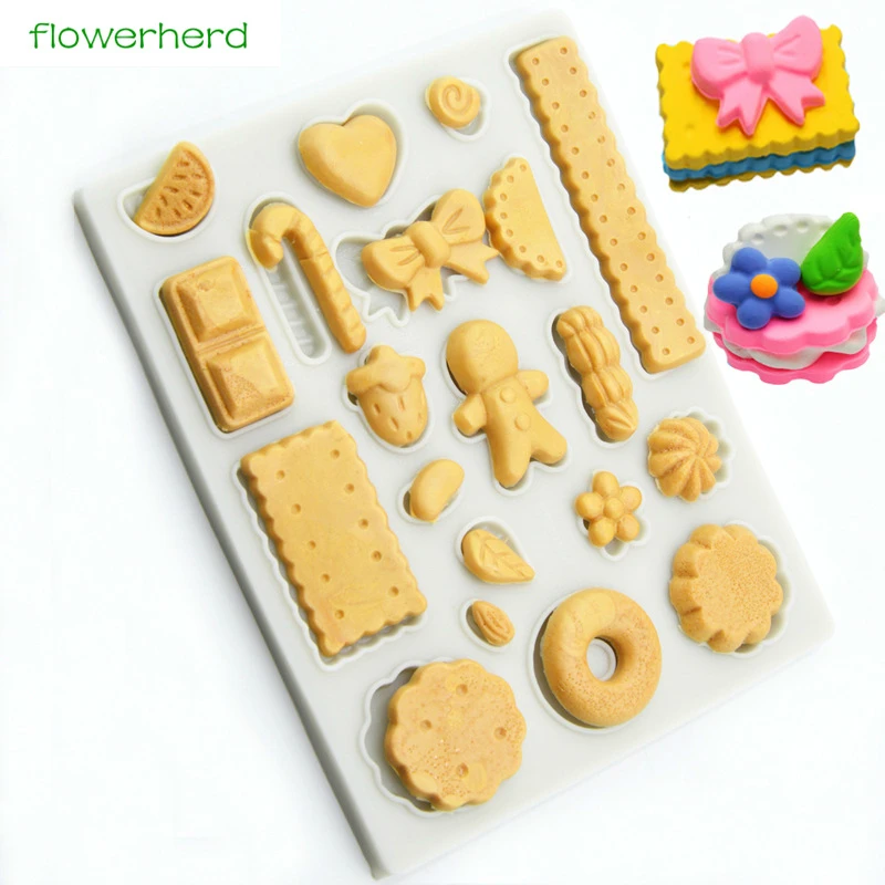 

Candy Biscuit Silicone Mold Christmas Snowman Gingerbread Chocolate Fondant Cake Decorating Tools Clay Mold Cupcake Fondant Mold