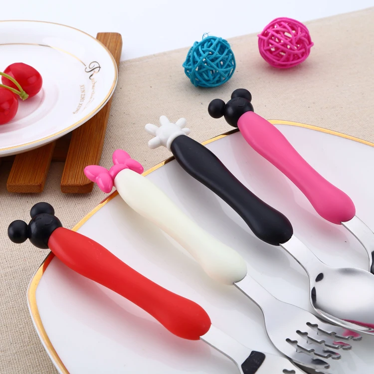 Бергланд из нержавеющей стали мультфильм детей Посуда комплект милые ручки