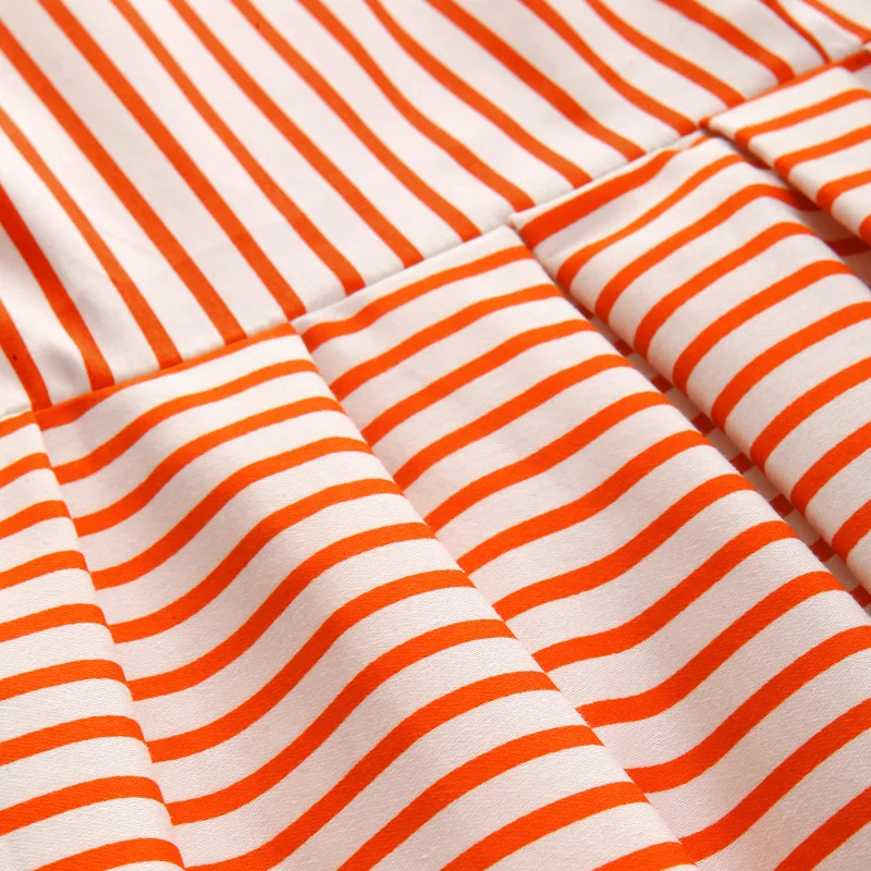 Женское плиссированное платье Tonval летнее винтажное в полоску из хлопка с