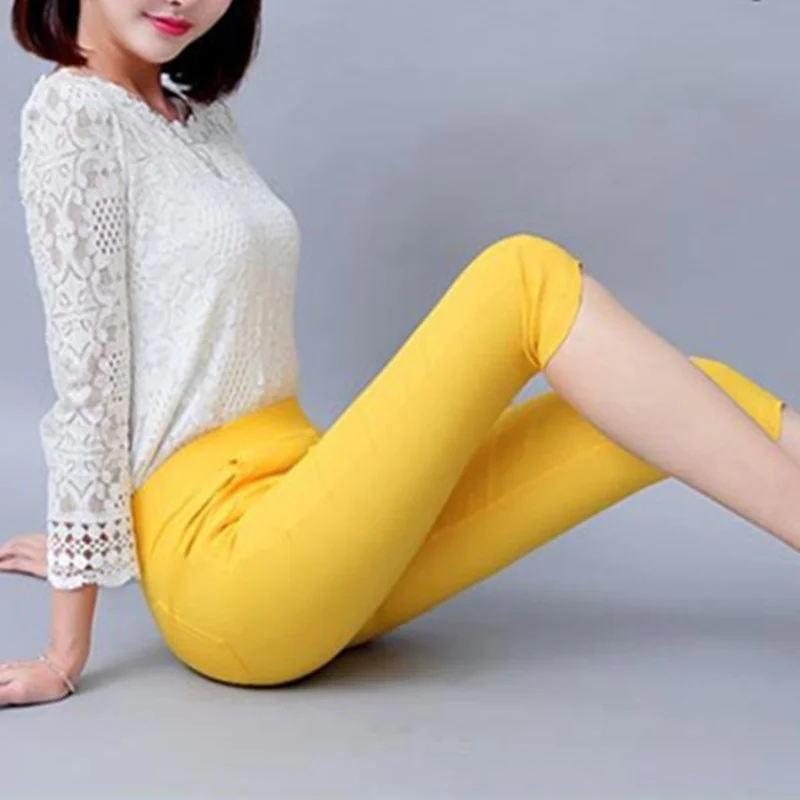 Женские брюки-карандаш эластичные большого размера | Женская одежда