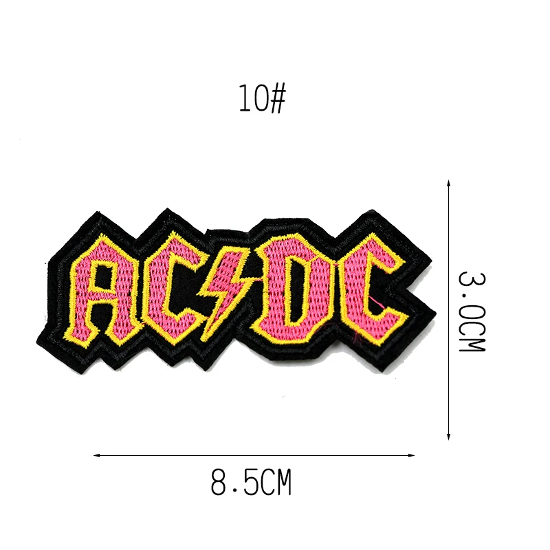 JOD, 13 шт., смешанные ACDC, железные нашивки для одежды, брендовые нашивки, аппликация для одежды, значок сделай сам, тканевые наклейки, логотип