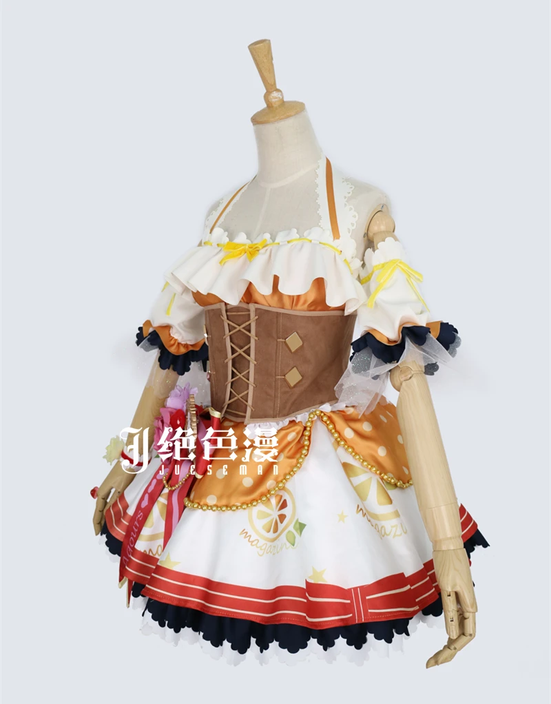 Love Live Sunshine Aqours Косплей Костюм Чика таками Рубиновая Роза макияж Kanan Matsuura Valentine Idol женская униформа платье