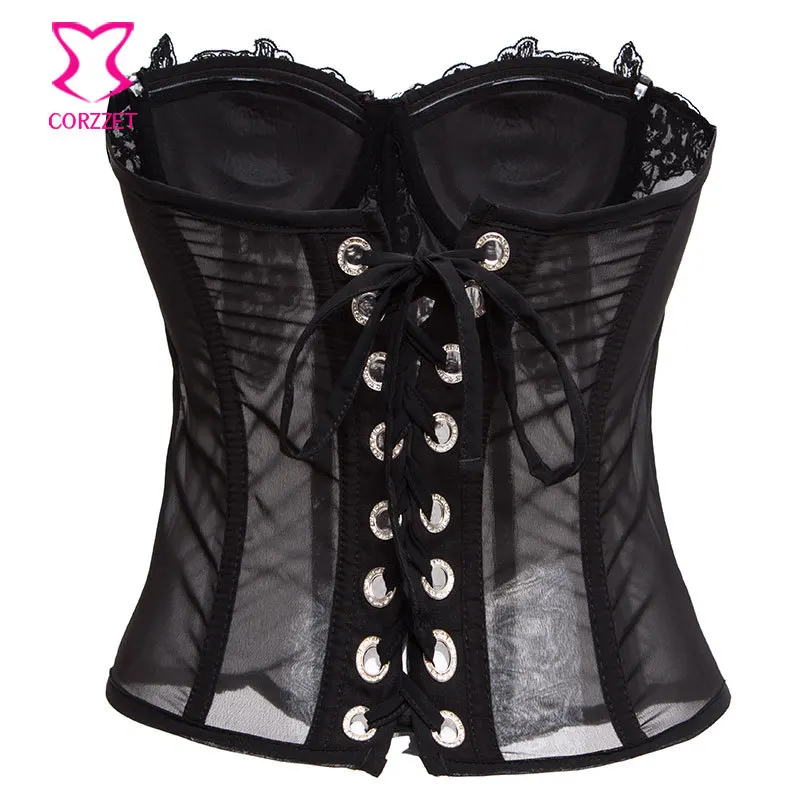 Черный с цветочной вышивкой аппликацией MeshPush на пояс для похудения Корсеты и