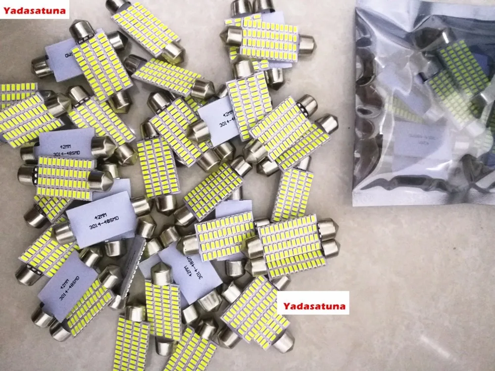 Лампа Teto 48 SMD Led Torpedo Gol Palio Celta Uno Branca 4 штуки|48 smd|lampada torpedo ledlampada led |