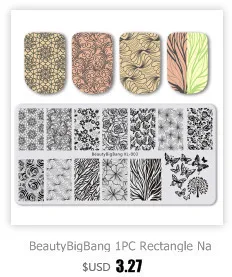 BeautyBigBang 20 шт./компл. 6 см красочные пластины для стемпинга ногтей искусство тарелка-органайзер лазерный держатель нейл-арта чехол сумка плиты