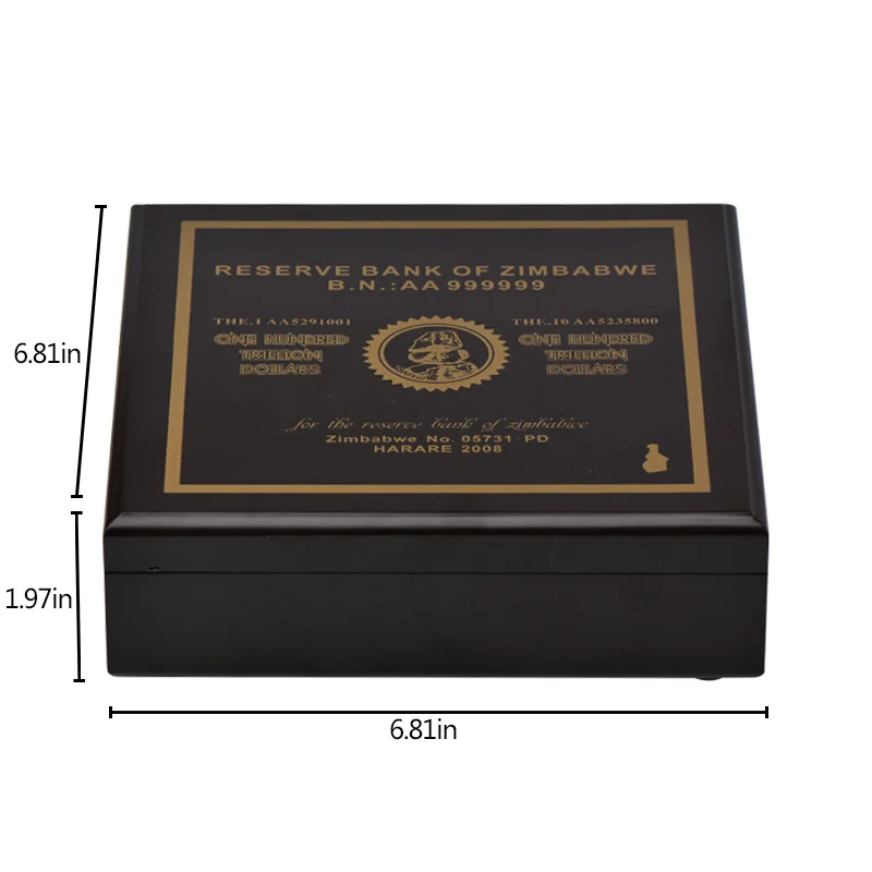 100 шт. позолоченная Банкнота с деревянной коробкой качественные поддельные