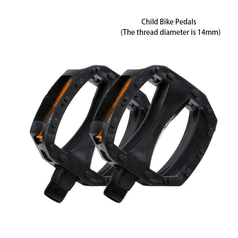 Style A 14mm WEST BIKING, ультралегкие детские велосипедные педали, противоскользящие пластиковые педали с Предупреждение ющим отражателем, детские велосипедные педали - Цвет: Style A 14mm