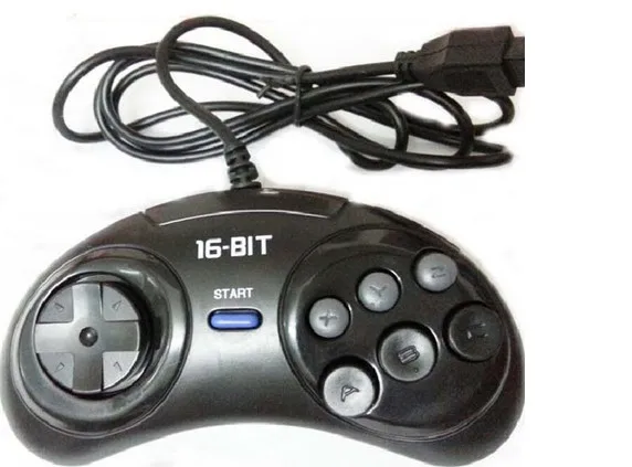Игровой контроллер для SEGA MD игры Genesis 16 бит 6 кнопок 9PIN 1 8 м с кабелем и ручкой |