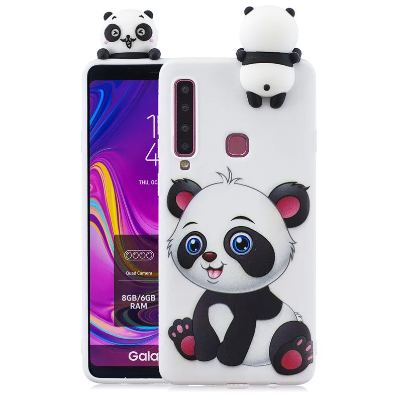 Silicone Case sFor Samsung Galaxy A7 2018 Cover For Fundas A6 Plus A9 A920 A750 3D Unicorn Panda Soft Phone |