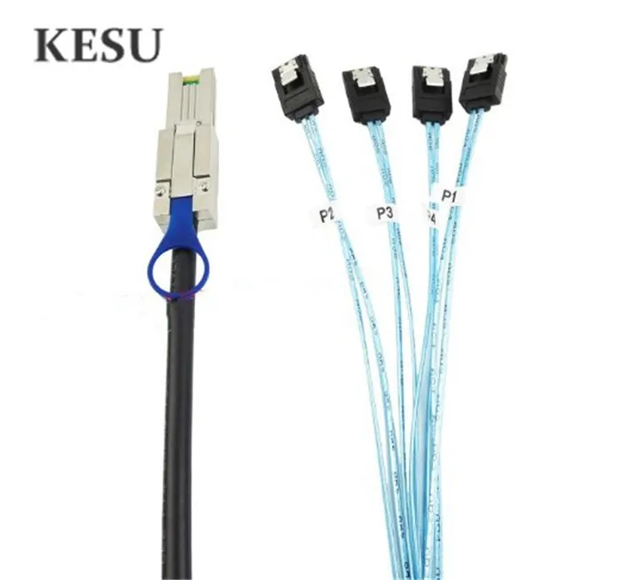 Внешний Mini SAS 4x 26Pin SFF-8088 Штекерный 4 7 Pin SATA кабель для контроллера на жесткий диск