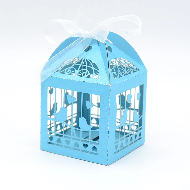 

Lovely birds laser cut birdcage wedding baby shower party gift box