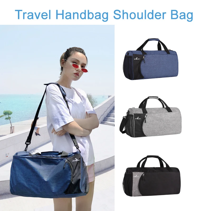 

Travel Bag Dry and wet separation Crossbody bag Polyester contrast fashion shoulder bag for travel and fitness