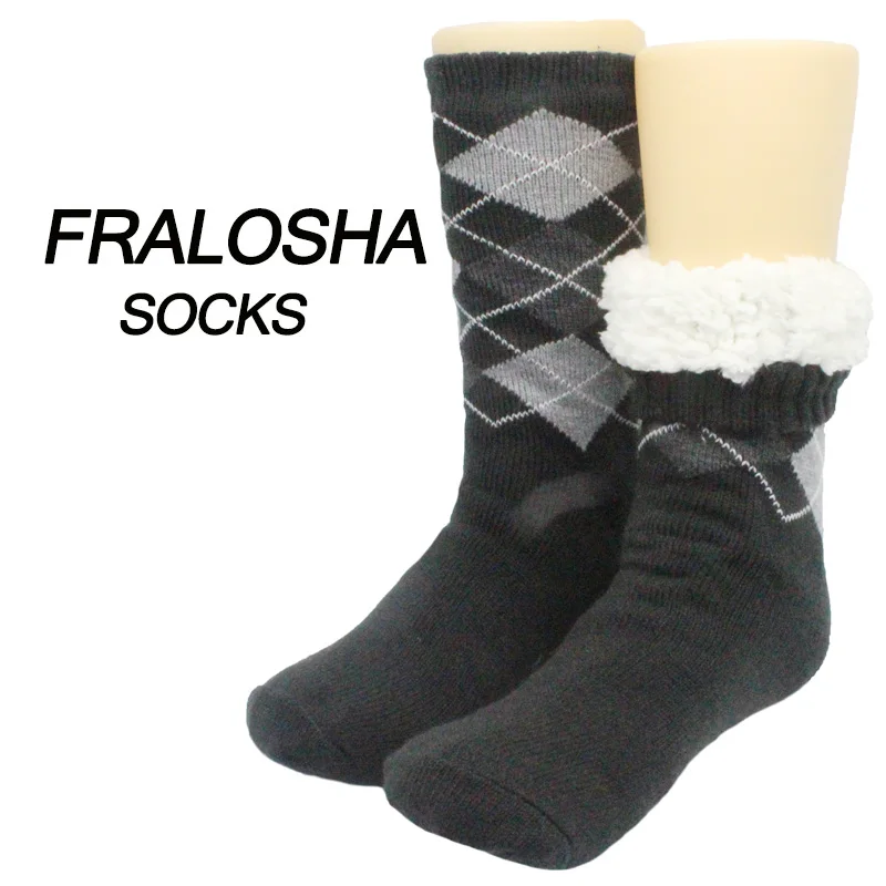 FRALOSHA 4 пары длинные носки для пола домашние тапочки мужские зимние теплые