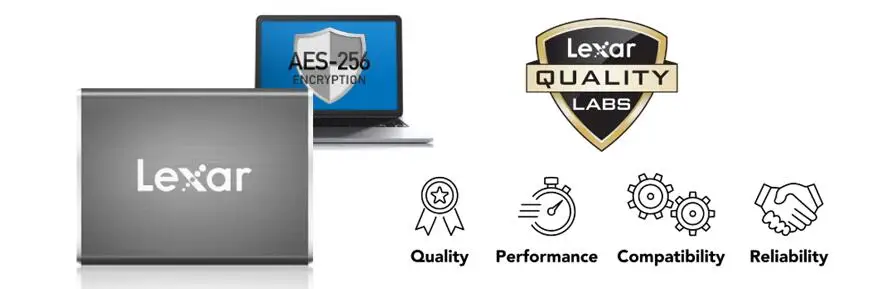 Lexar SL100 SSD AES-256 512G Мобильный твердотельный накопитель большой емкости USB 3,1 type C Жесткий Диск высокоскоростной светодиодный USB3.1