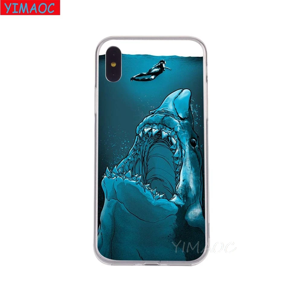 YIMAOC Deadpool And sharks Soft Case TPU Silicone Cover for iPhone 8 7 6 6S Plus 5 5S SE X XR XS 11 Pro Max Shell Cases |