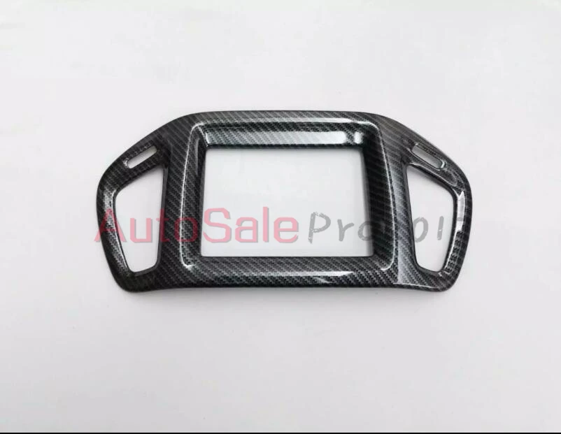 

Carbon fiber style carbon fiber colour Middle GPS Dashboard Console Trim 1pcs Accessoriesd Fit for Jeep Compass 2017