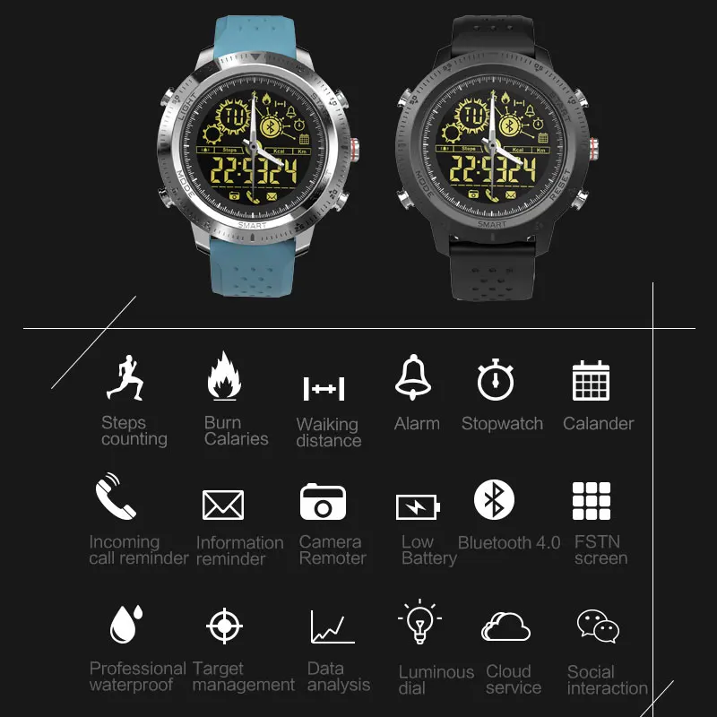 Унисекс Смарт часы Bluetooth калории Спорт на открытом воздухе мужские напоминание о