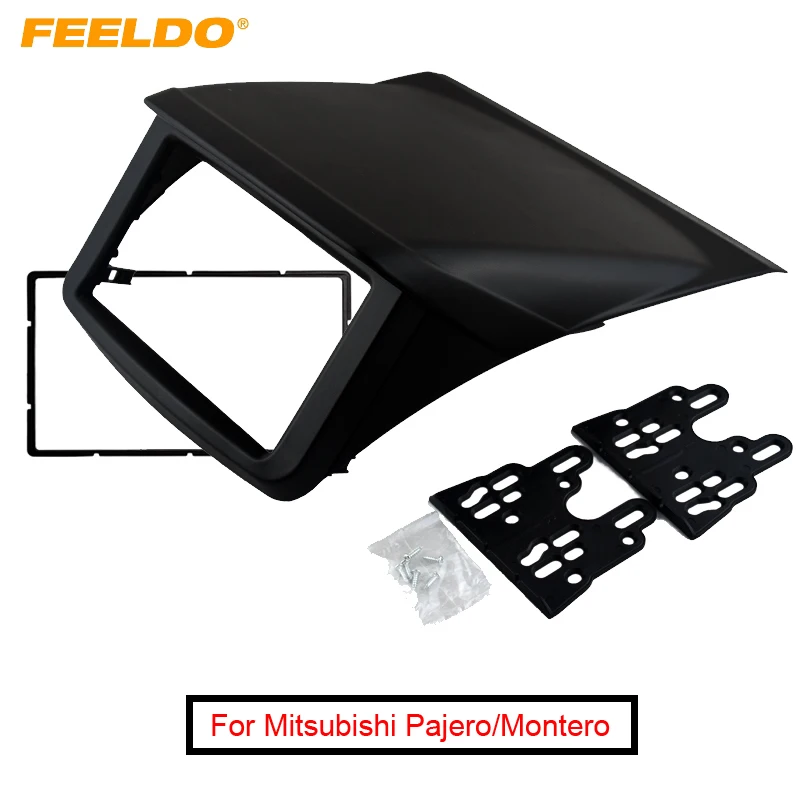 FEELDO 2DIN радиоприемник DVD стерео панель монтаж комплект отделки рамка для Mitsubishi Pajero