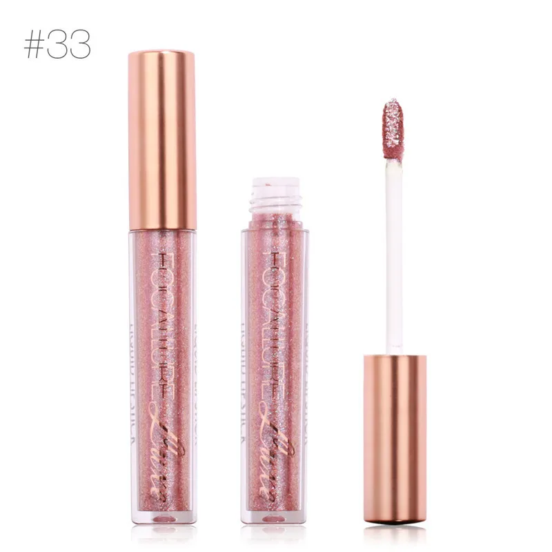 Focallure Matte Макияж для губ стойкий Пигмент Золотой металлик блеск жидкая бархатная