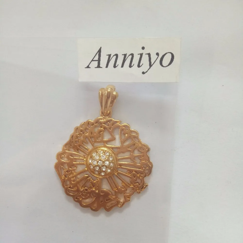 Anniyo ожерелья Аллаха Мохаммеда Подвески мусульман Религия Арабские Ювелирные