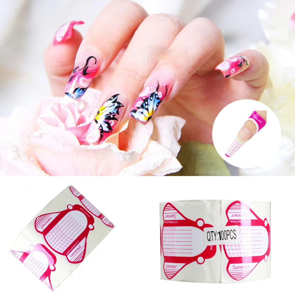 100 шт гвоздь Новый мультяшный в виде животных Nail Art Советы формы расширения