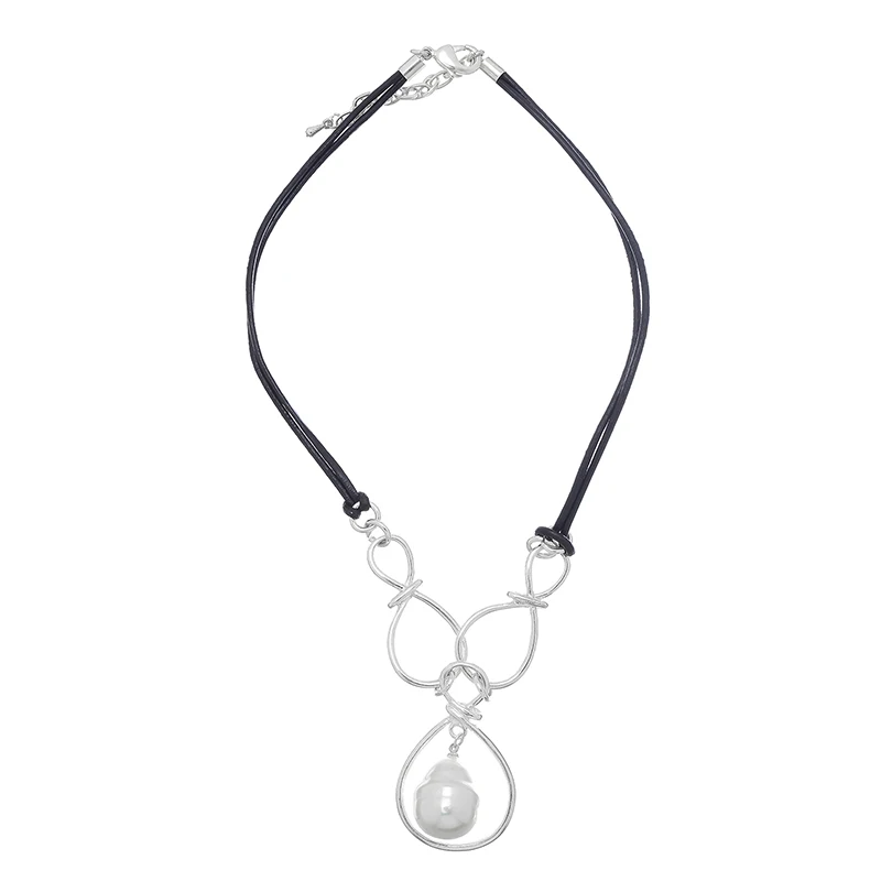 2017 Новый Дизайн Ожерелье Модные Женщины Сплава Веревку Цепи Water Drop Форма