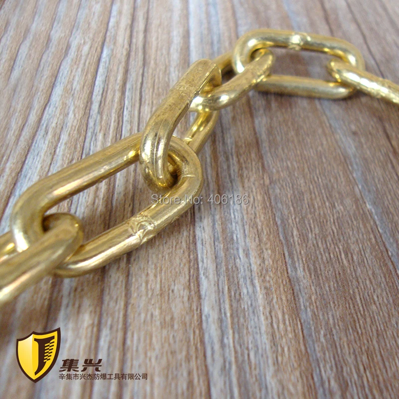 Неискрящаяся звеньевая цепь 5 мм 8 Тяговая сварная латунная цепь|welded chain|chain 5mmchain