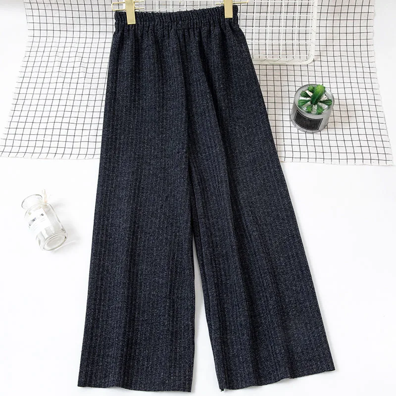Женские свободные брюки с высокой талией повседневные широкие в Корейском стиле