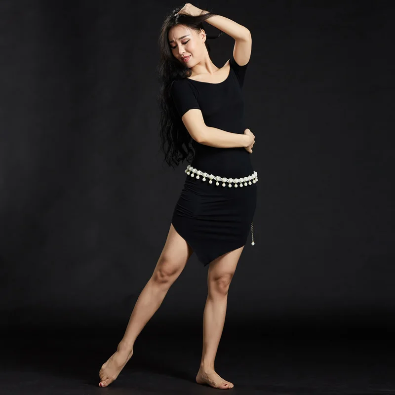 Женский тренировочный костюм из модала для танца живота платье с юбкой одежда