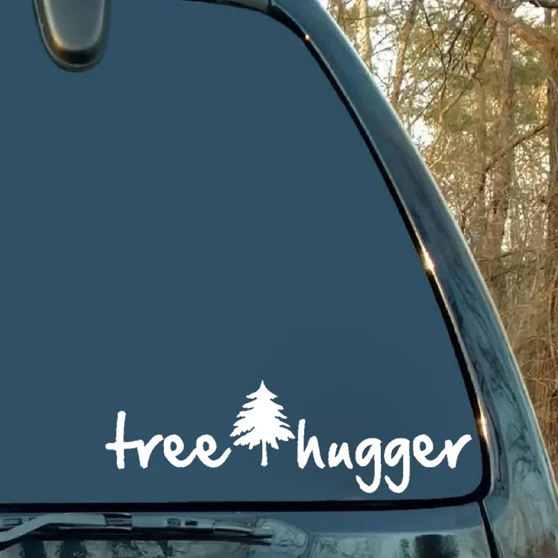 

19.4cm*6.3cm Durable And Light Tidal Current Tree Hugger Vinyl Car Sticker Delicate Window Decal