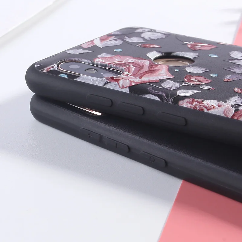 TPU Case For Xiaomi Redmi 7 Note 5 6 Pro 6A Plus 5A 4A 4X S2 Mi 8 9 A2 Lite Soft Silicone Flowers Coque |
