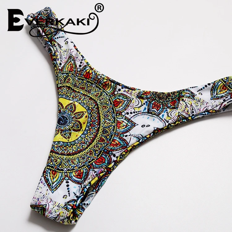 Everkaki, сексуальный Бразильский бикини, купальник для женщин, женский купальник с открытыми плечами, бикини для женщин, бандо, бикини, купальник для пляжа