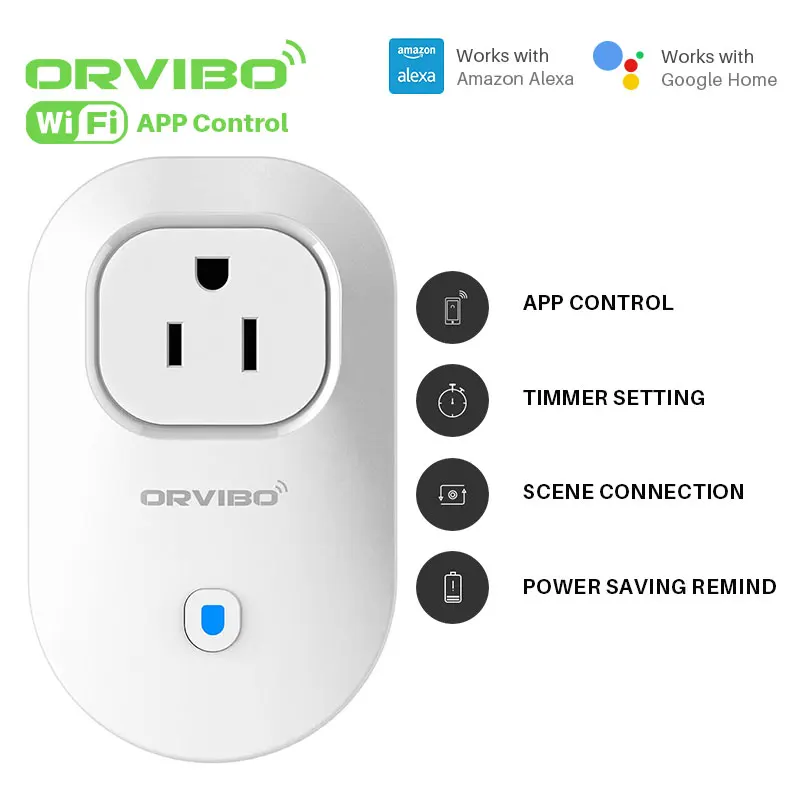 Orvibo S25US умная розетка WiFi штекер адаптера питания таймер/Голосовое управление работает с Amazon Alexa и Google для автоматизации умного дома