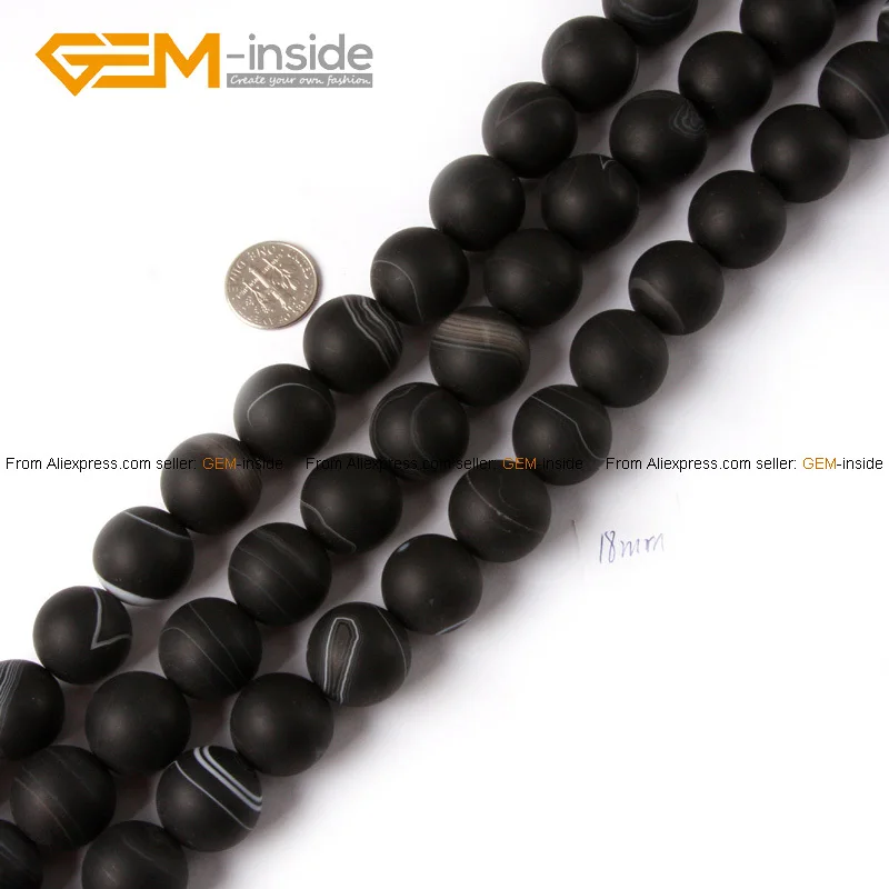 Драгоценные камни внутри 8 20 мм натуральный камень Бусины морозно черный