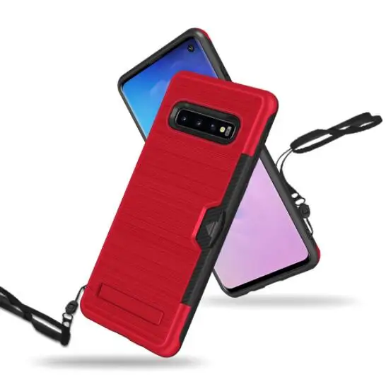Чехол для телефона подходит Samsung S8 9 10 plus note 8 с карточным карманом бронированная