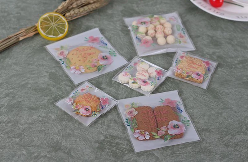 10x10cm Mini plastic cookie packaging bag opp self adhesive bags Transparent gift Self sealing candy Flower pouch 100pcs | Дом и сад