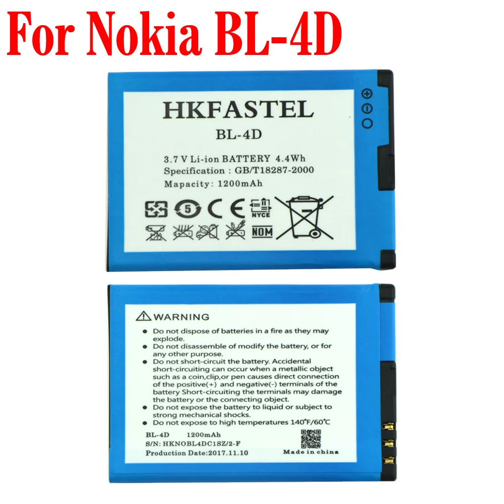 Hkfatel оригинальный новый литий ионный аккумулятор для Nokia E5 E7 N8 N97 mini Gold Edition T7