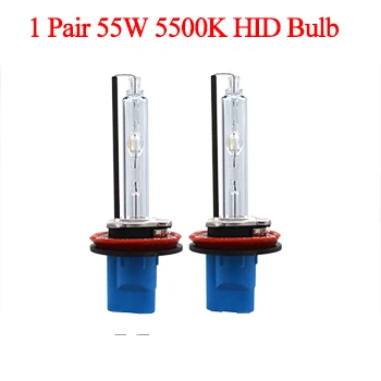 1 Pair 55W HID Bulb 55W Быстрый Яркий Автомобиль головной светильник ксенон комплект ксеноновых фар D2H H7 H11 HB3 9012 H1 5500 к автомобильный Светильник лампы постоянного тока 12В 55 Вт Быстрый старт комплект ballast HID - Испускаемый цвет: 1 Pair 55W HID Bulb