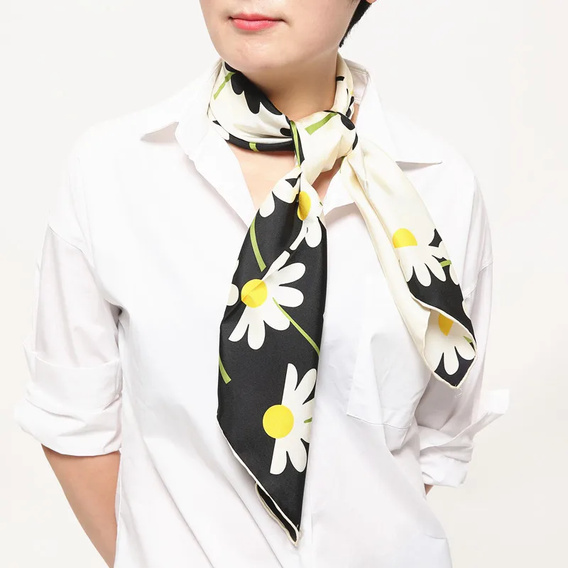 Квадратный шарф из 100% шелка новый стильный модный Шелковый 2 цвета брендовый