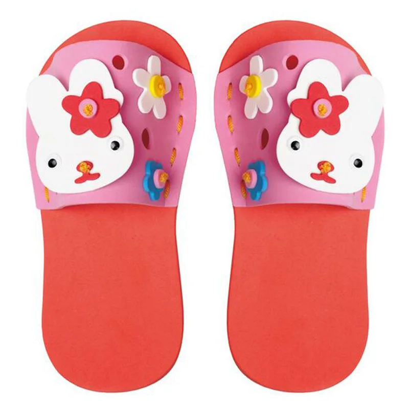 1 шт Красочные Креативные детские тапочки ручной работы EVA материал детский сад