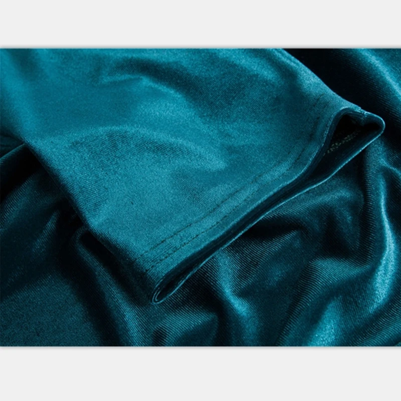 Элегантное офисное платье с высокой талией складное бархатное 2019 весеннее