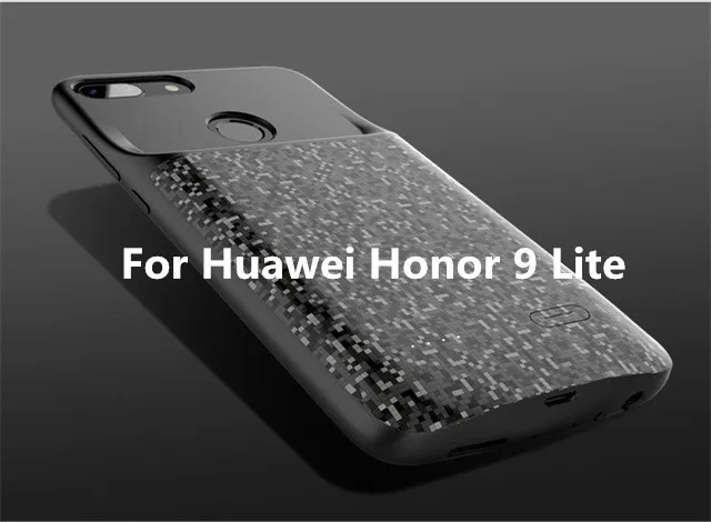 ZKFYS 4700 мАч ультра тонкий чехол для зарядного устройства телефона для huawei Honor 9 Lite, высококачественный чехол для зарядного устройства - Цвет: Черный