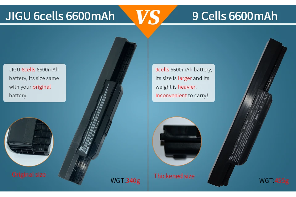 JIGU Аккумулятор для ноутбука ASUS X84 X54 X53 X44 X43 P53 P43 K53 K43 A83 A54 A53 A43 A31-K53 A32-K53 A41-K53 A42-K53 K53F K53SJ
