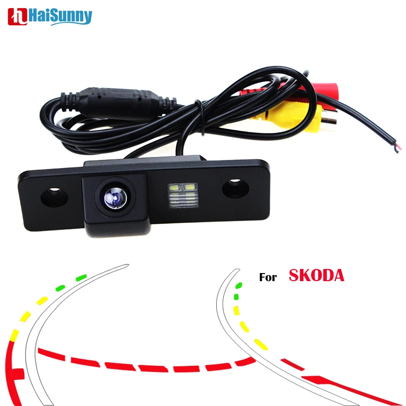 

HaiSunny Intelligent Dynamic Trajectory Tracks Wide view Rear View Reversing Backup Camera For SKODA ROOMSTER OCTAVIA TOUR FABIA