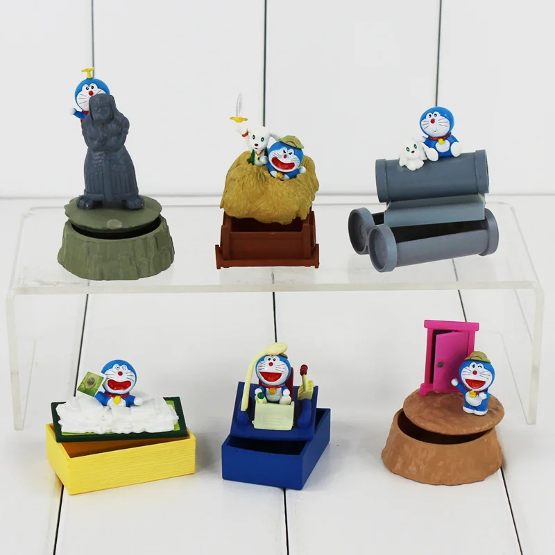 6pcs/set Doraemon PVC Toys Action Figure Brinquedos Collectible Mini Model For Children 3.5-6.5cm Q Version | Игрушки и хобби