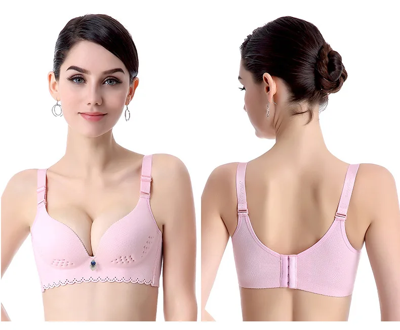 Seamless Bra Plus Size Bras For Woman Comfortable Breathable Underwear Woman Push Up Brassiere Bra Gather Adjustable Women BH бюстгалтерженское бельебюстгальтербелье женскоенижнее белье женскоелифчик без лямокпуш аплив